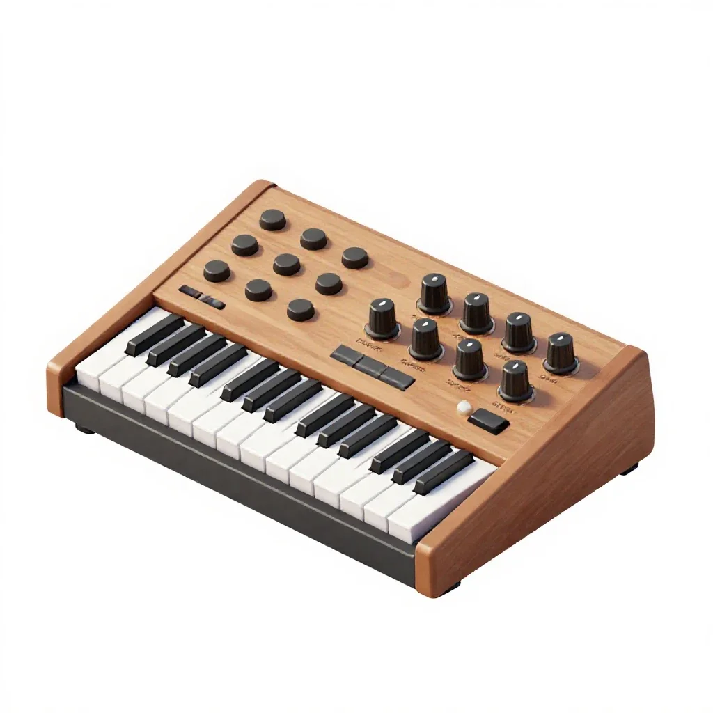 Modular synthesizer isolated on a white background