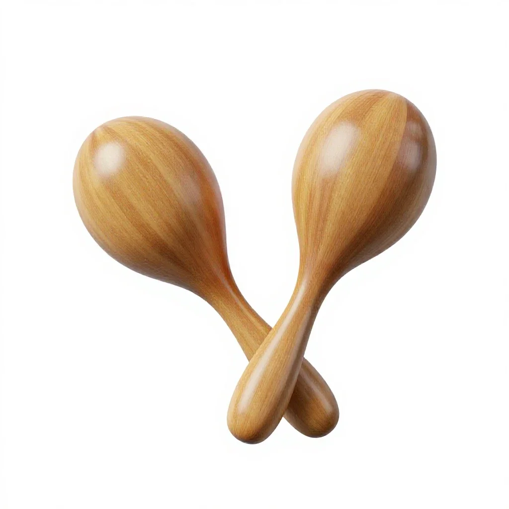 Pair of maracas isolated on a white background