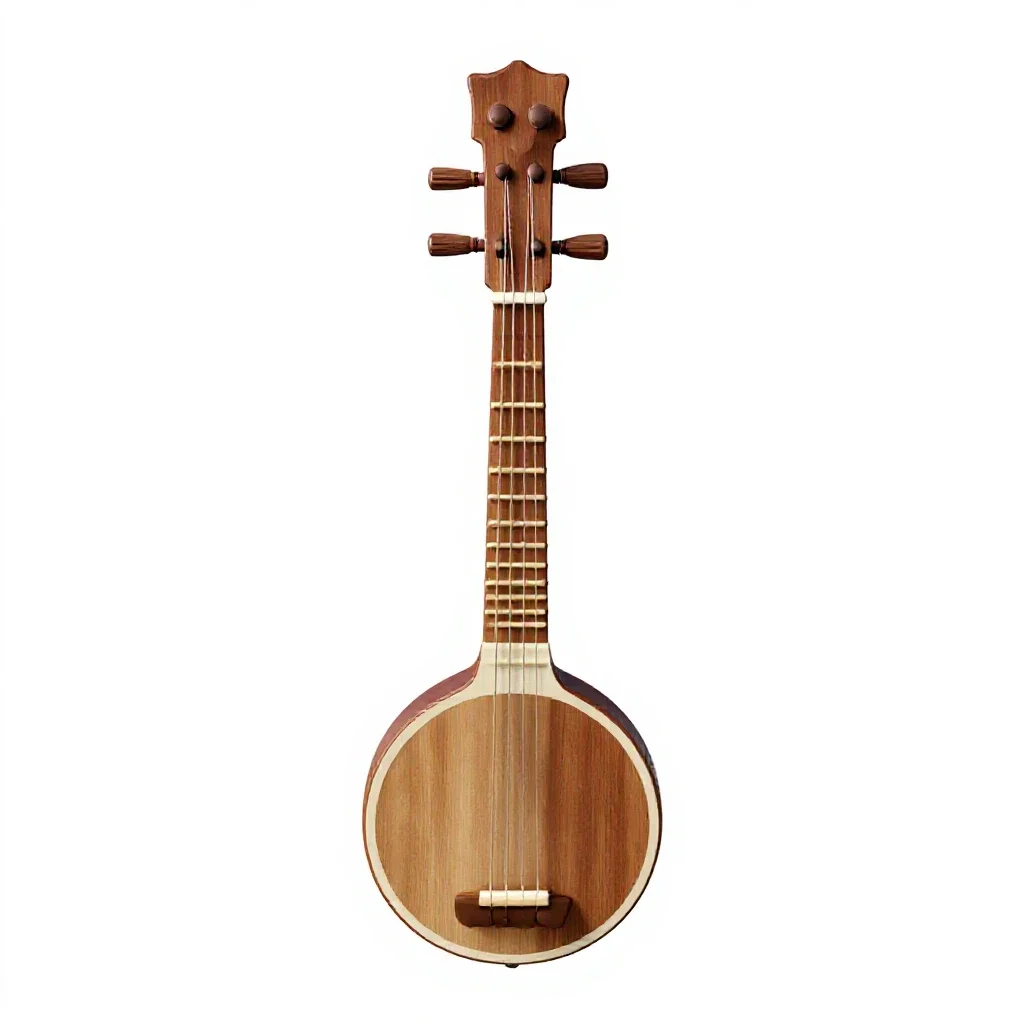 Sitar isolated on a white background