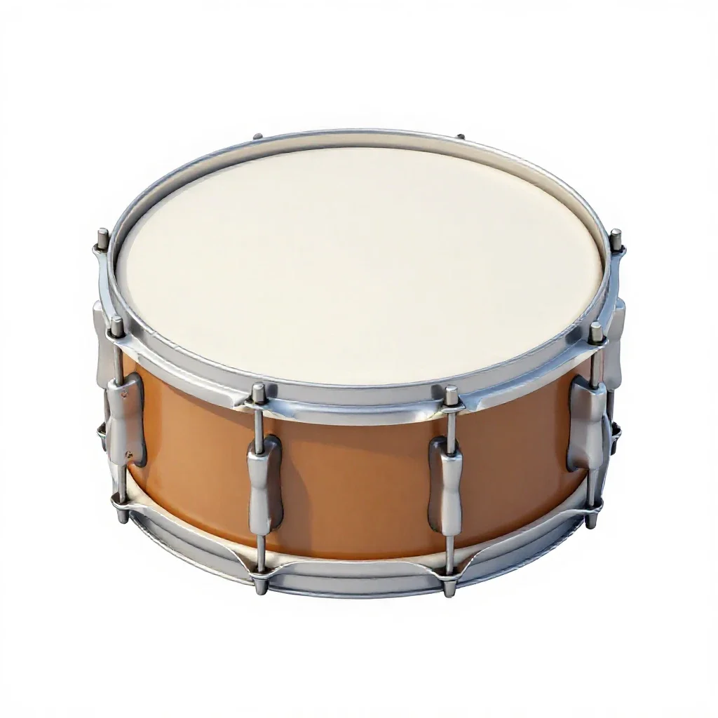 Snare drum isolated on a white background