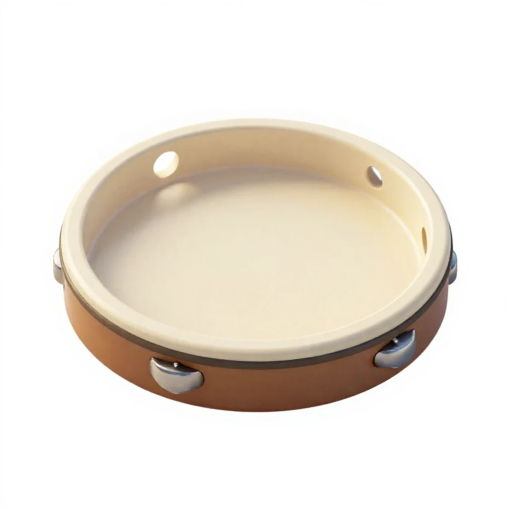 Tambourine isolated on a white background