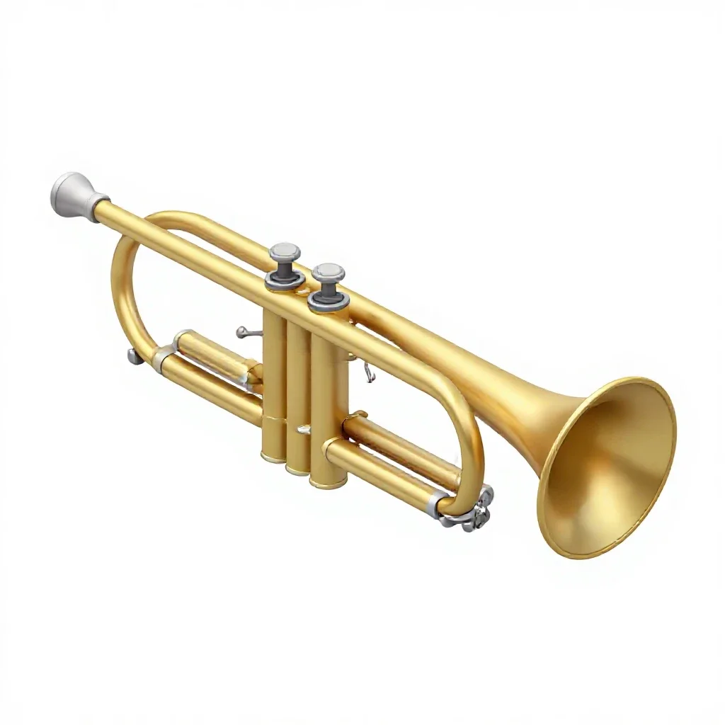 Trumpet isolated on a white background
