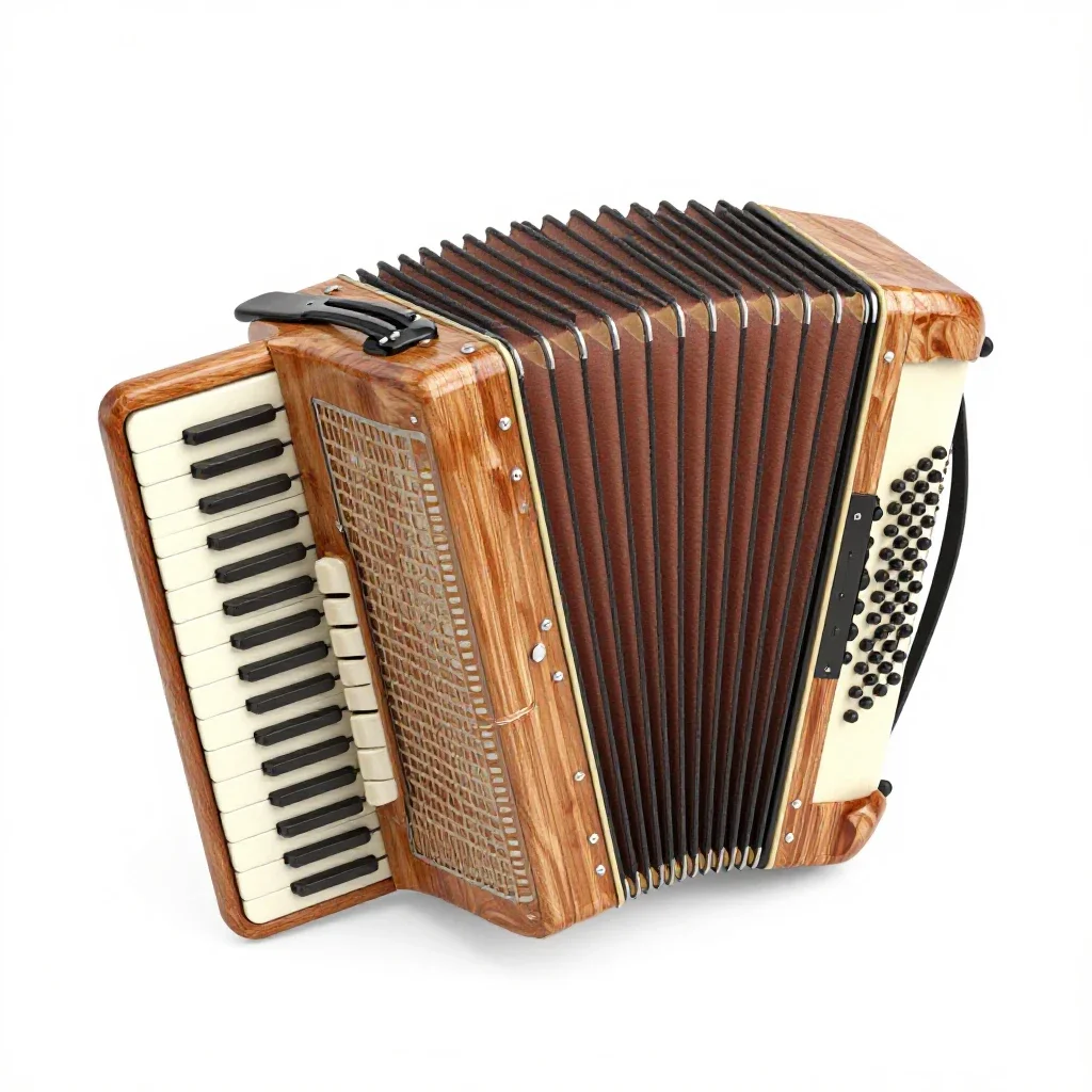 Accordion isolated on a white background