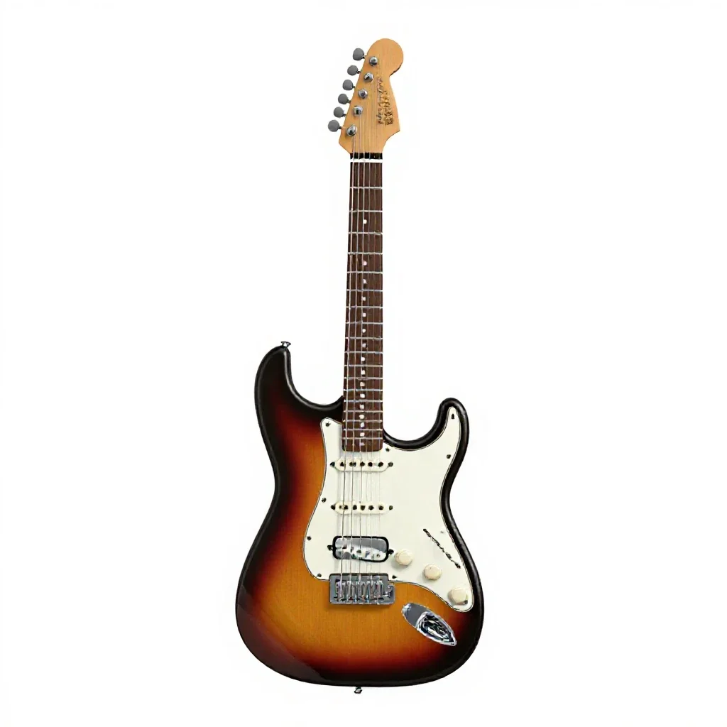 Electric guitar isolated on a white background