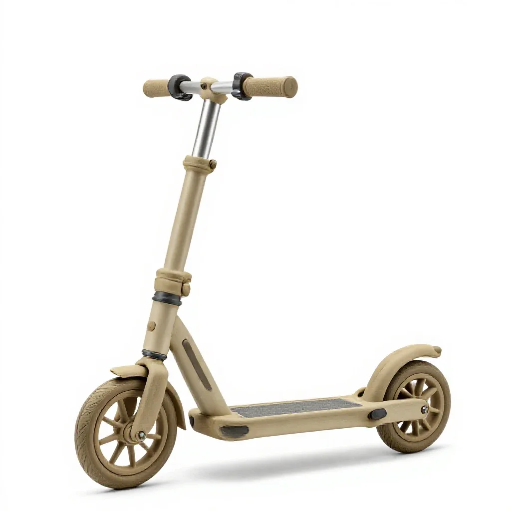 Scooter with a folding stem isolated on a white background