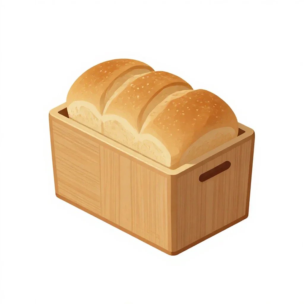 Bread bin isolated on a white background