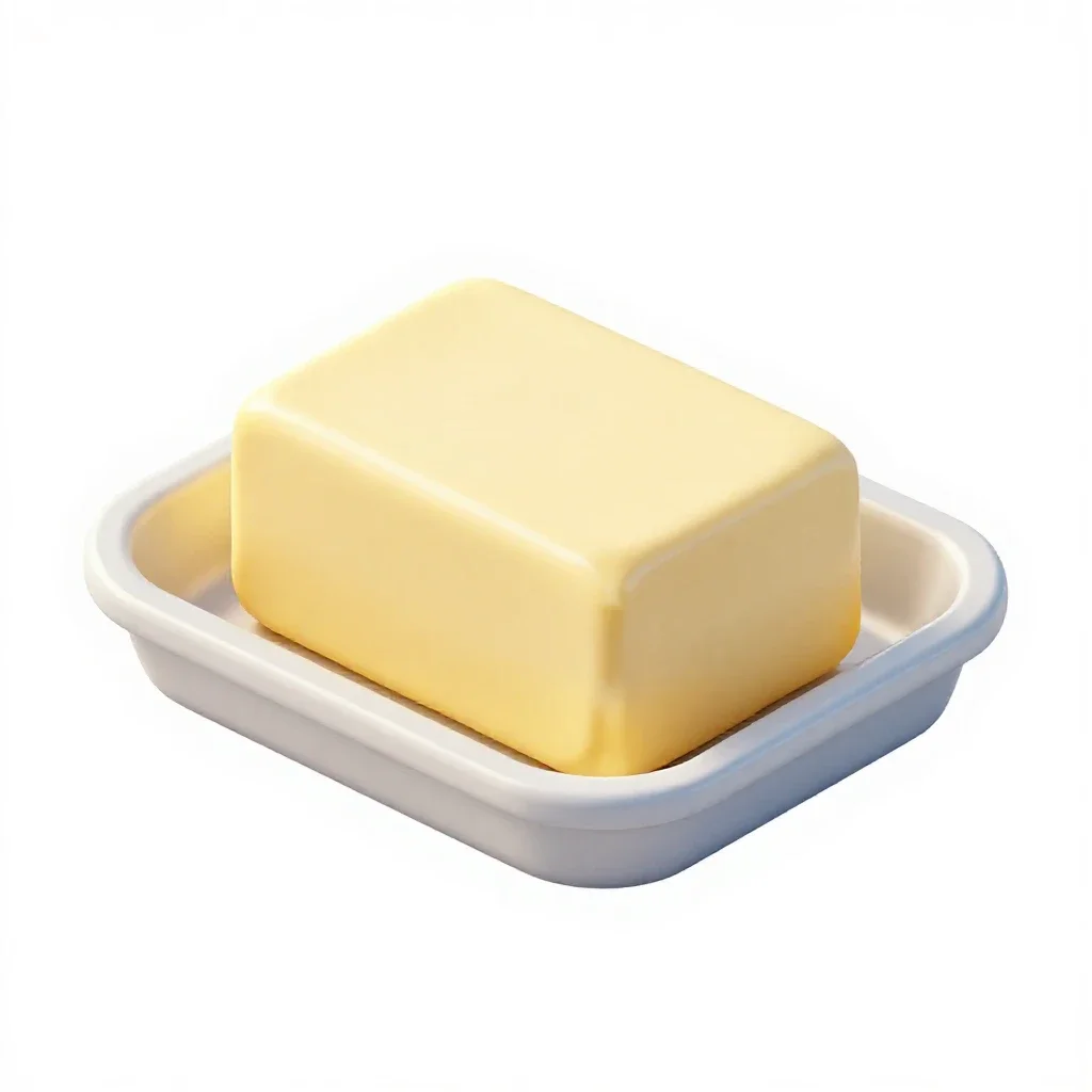 Butter dish isolated on a white background