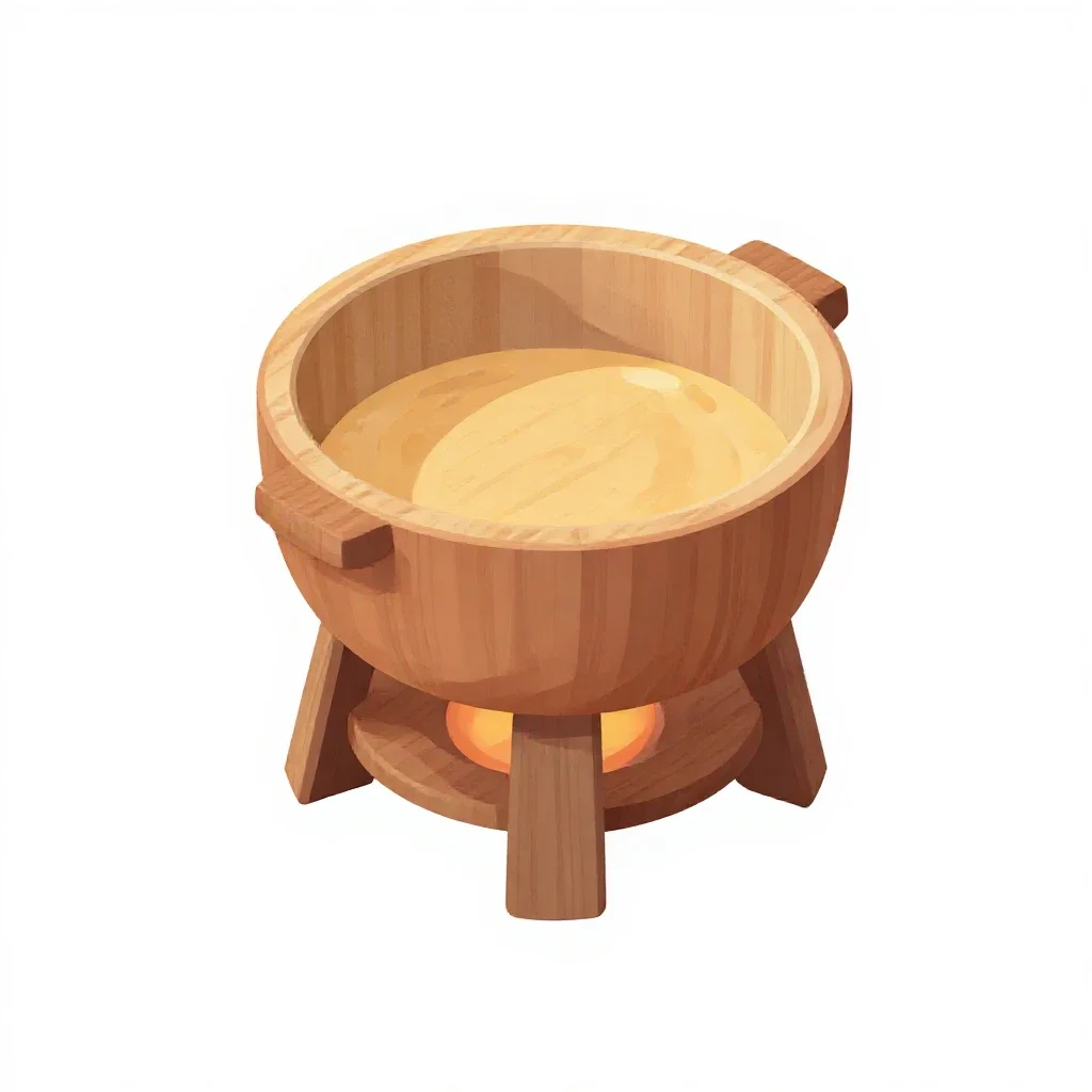 Fondue set isolated on a white background