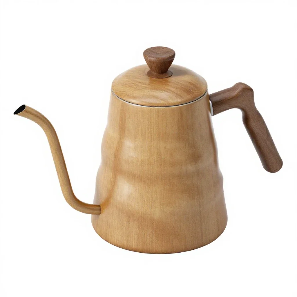 Gooseneck pour-over kettle isolated on a white background