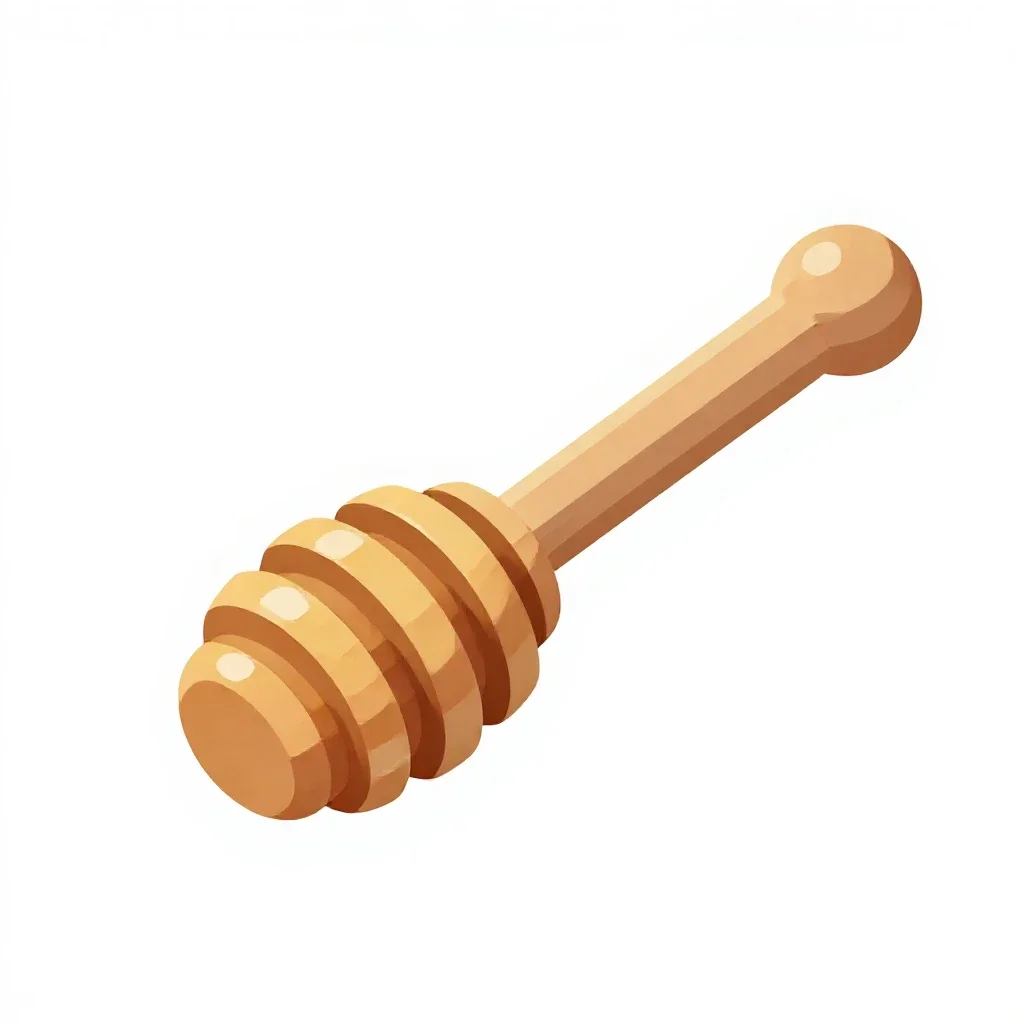 Honey dipper isolated on a white background
