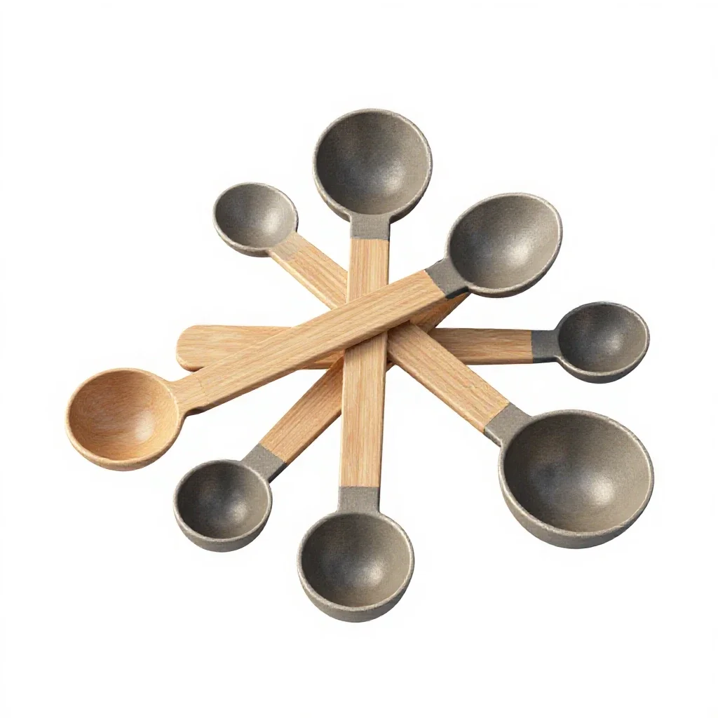 Set of measuring spoons isolated on a white background