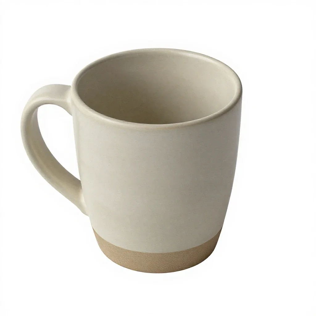Stoneware mug isolated on a white background