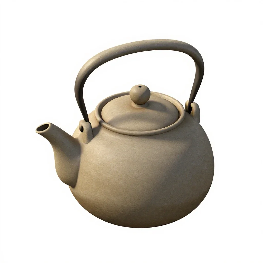 Teapot with an infuser isolated on a white background