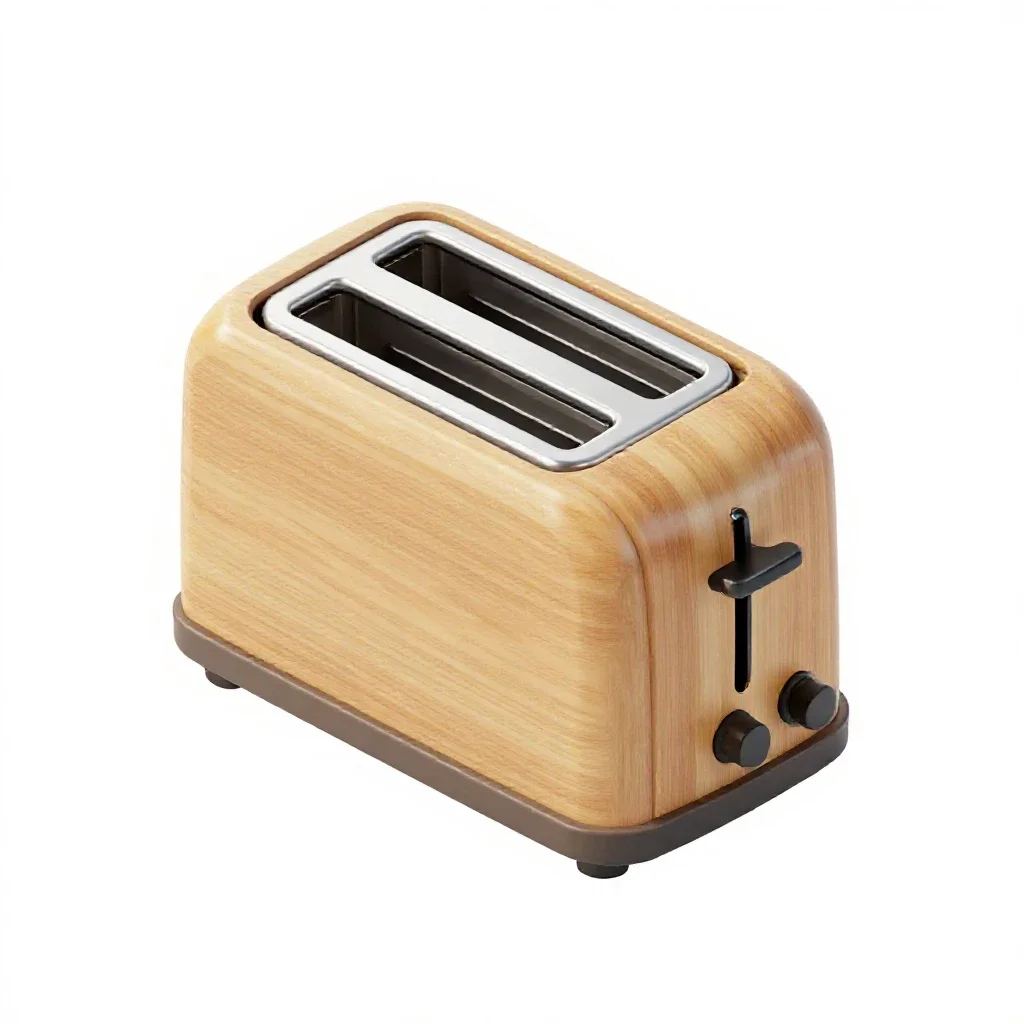 Two-slot toaster isolated on a white background