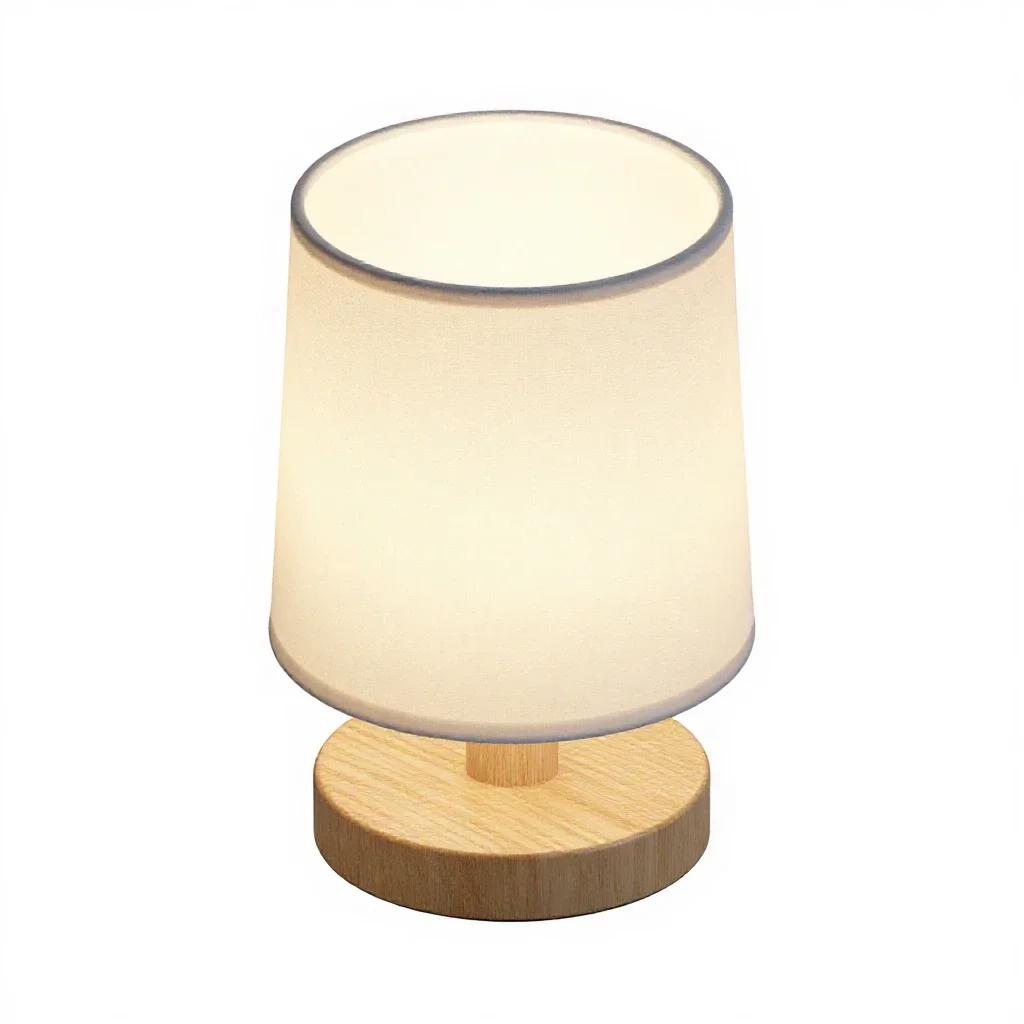 Bedside touch lamp isolated on a white background