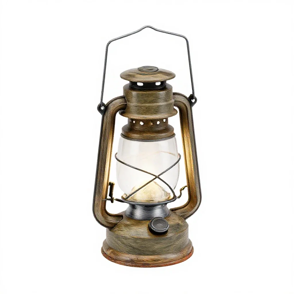Camping lantern isolated on a white background