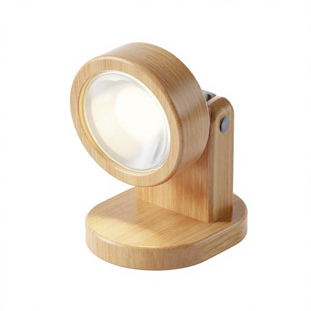 Clip-on reading light isolated on a white background