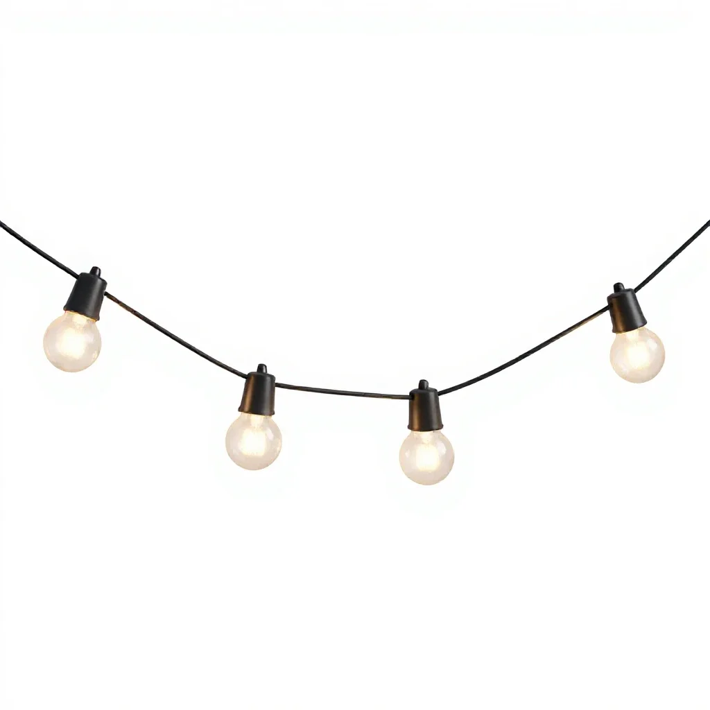 Festoon string light isolated on a white background