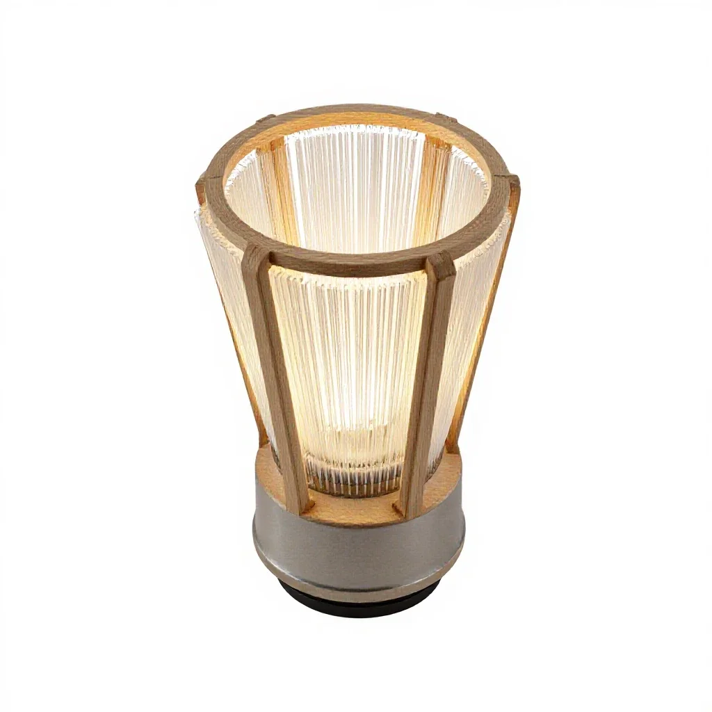 Fibre optic lamp isolated on a white background