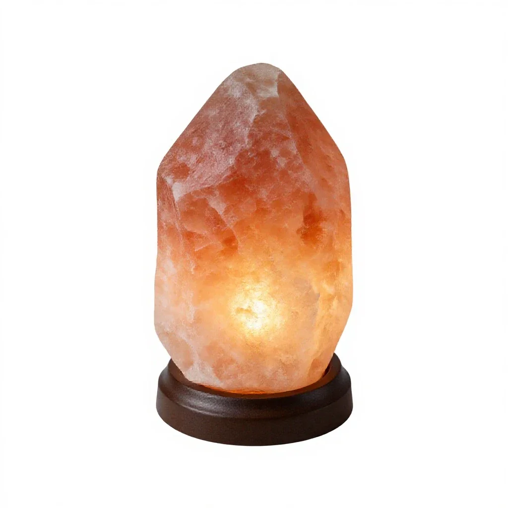 Salt lamp isolated on a white background