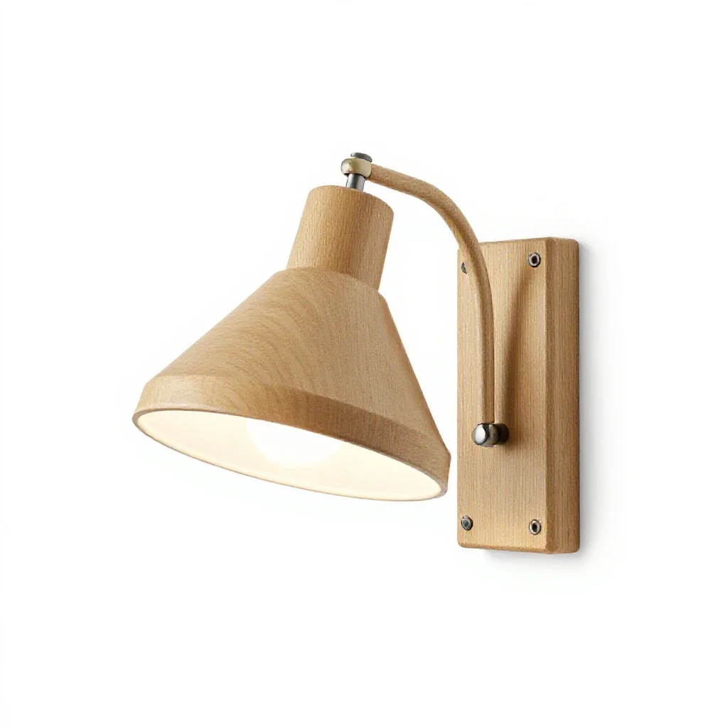 Swing-arm wall lamp isolated on a white background