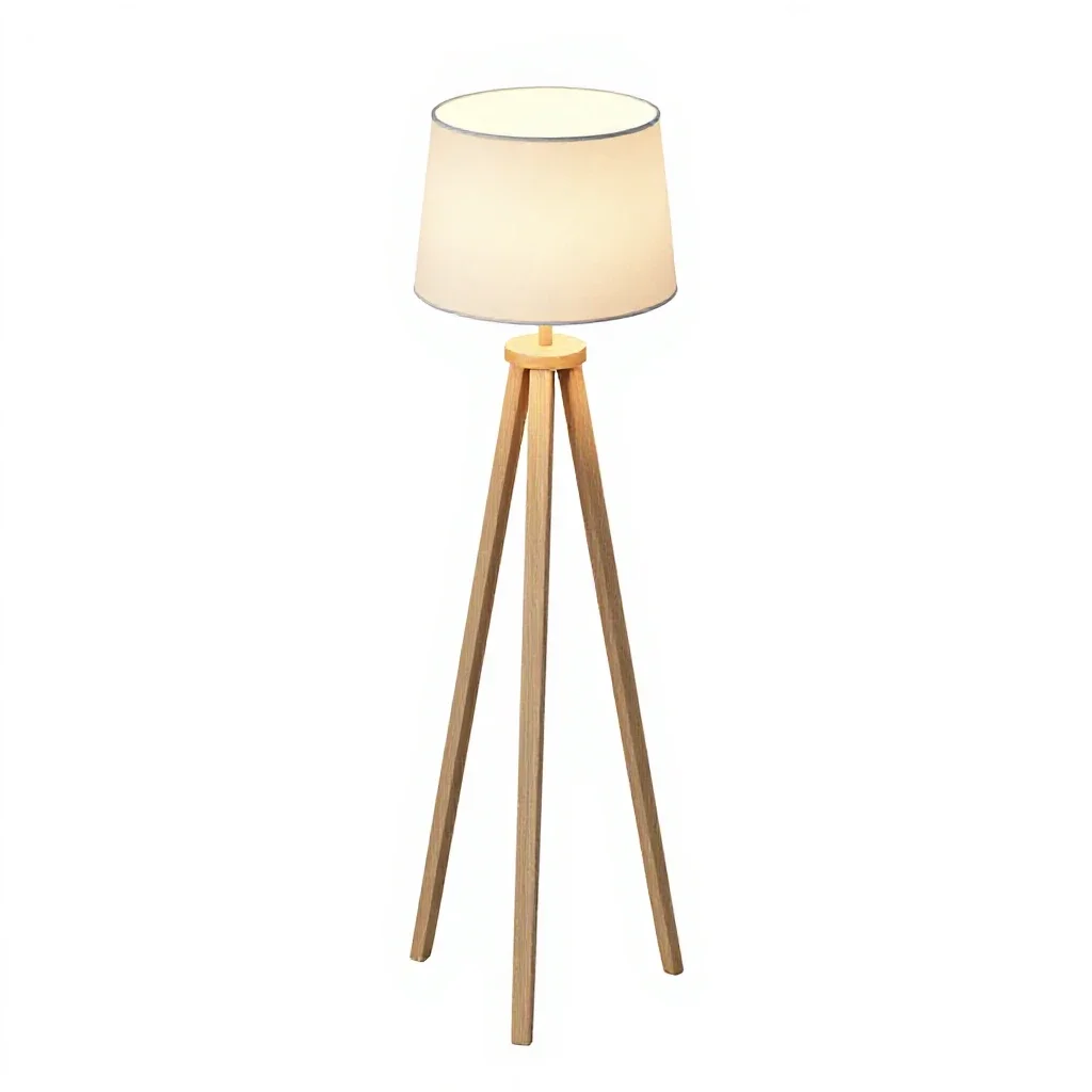 Tripod floor lamp isolated on a white background