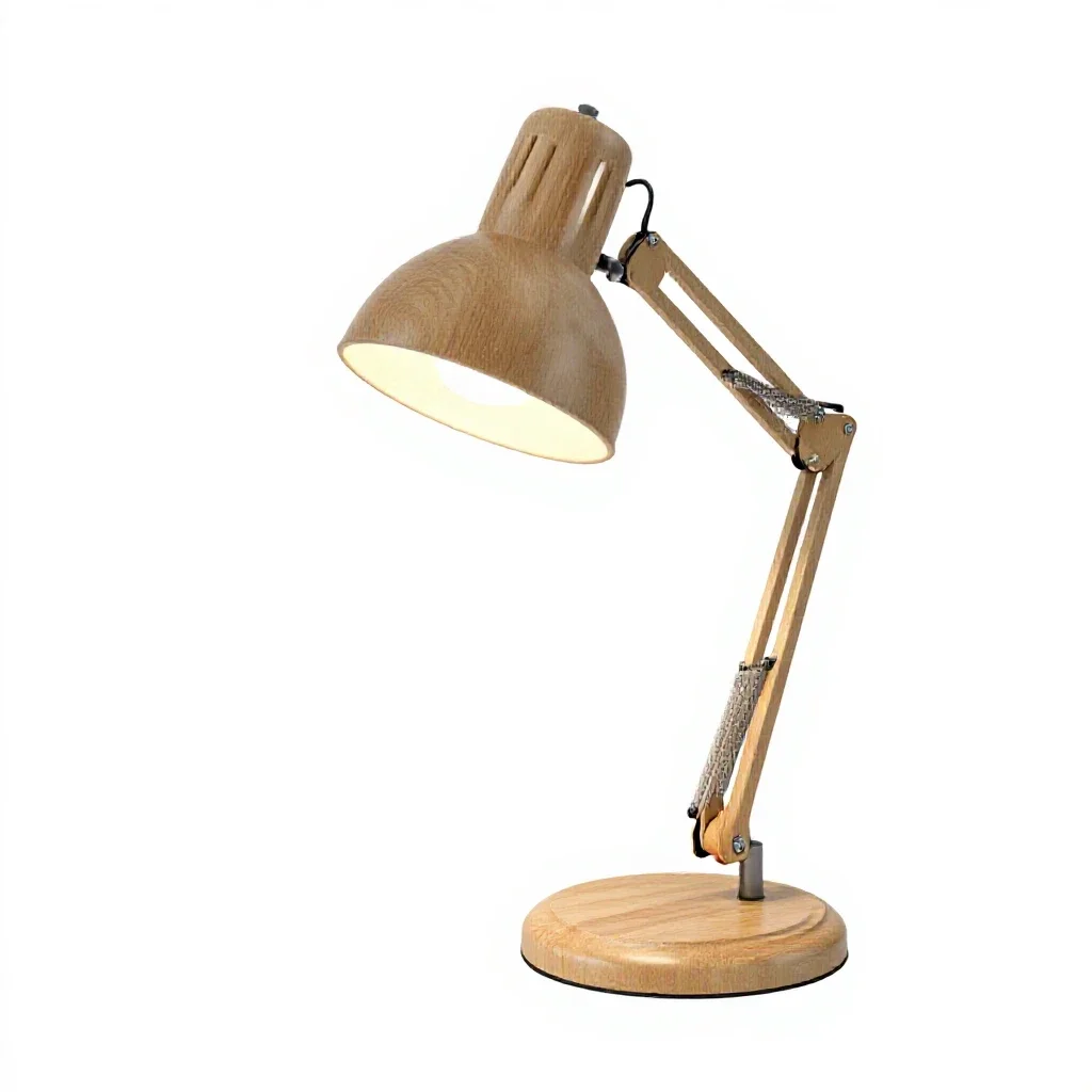 Articulated architect desk lamp isolated on a white background