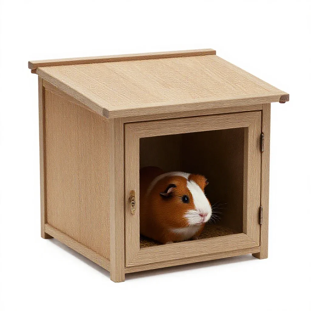 Guinea pig hutch isolated on a white background