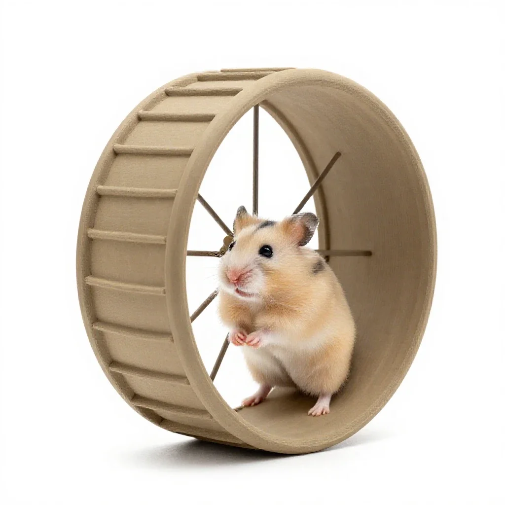 Hamster wheel isolated on a white background