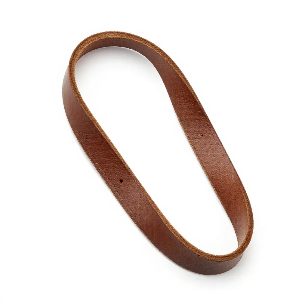 Leather dog lead isolated on a white background