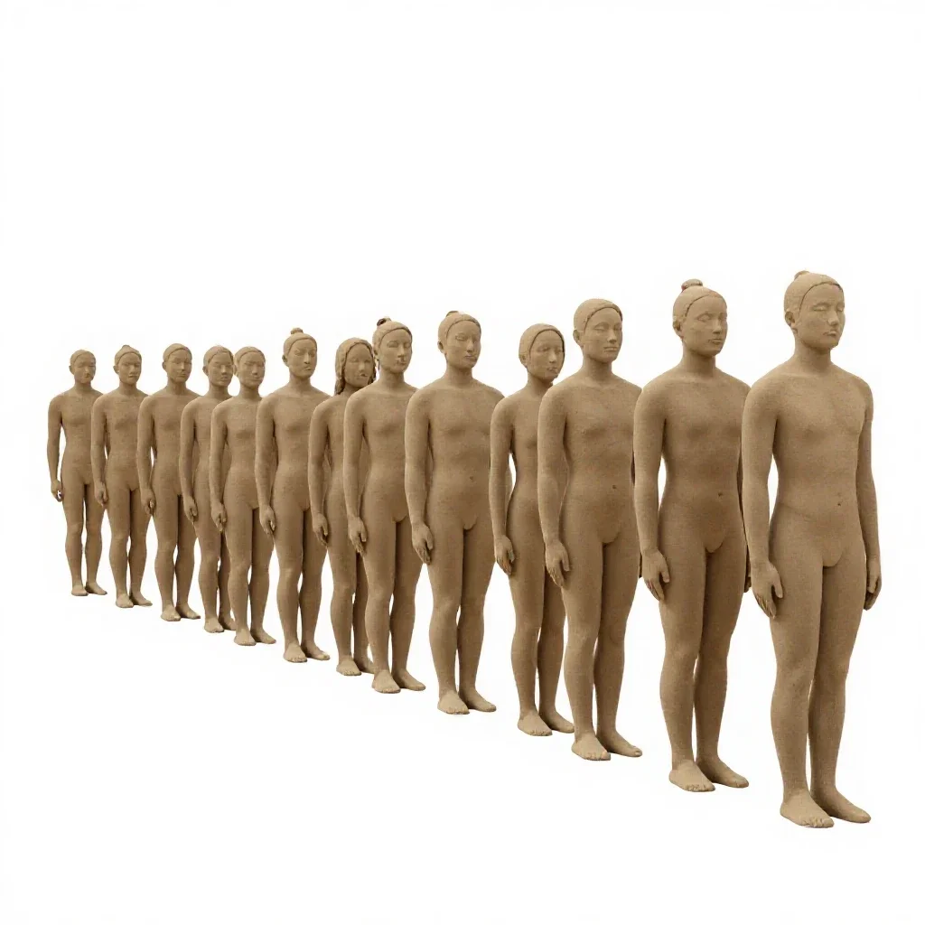 Long training line isolated on a white background