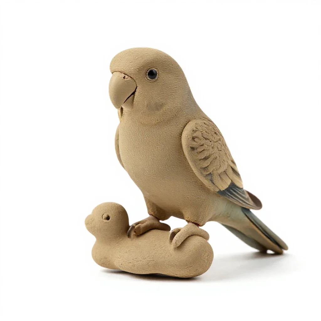 Parrot foraging toy isolated on a white background