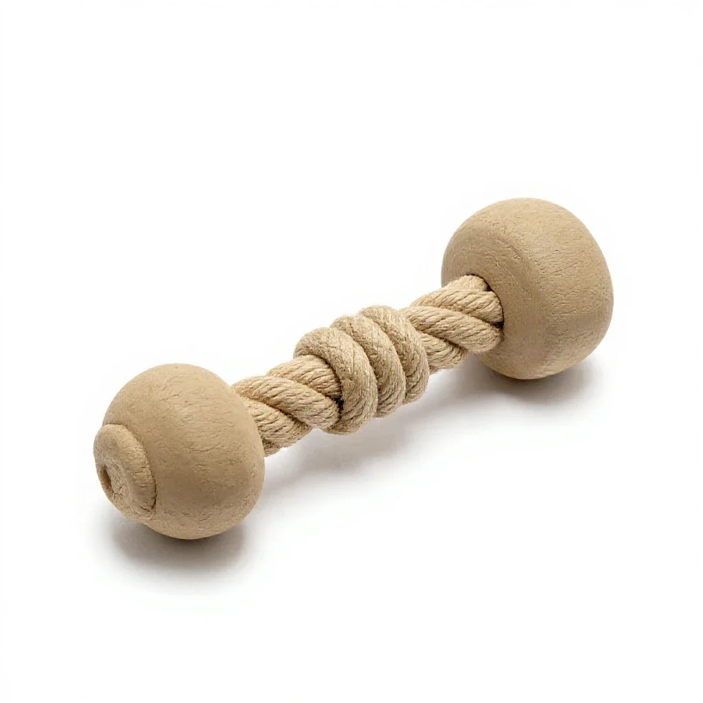 Rope tug toy isolated on a white background