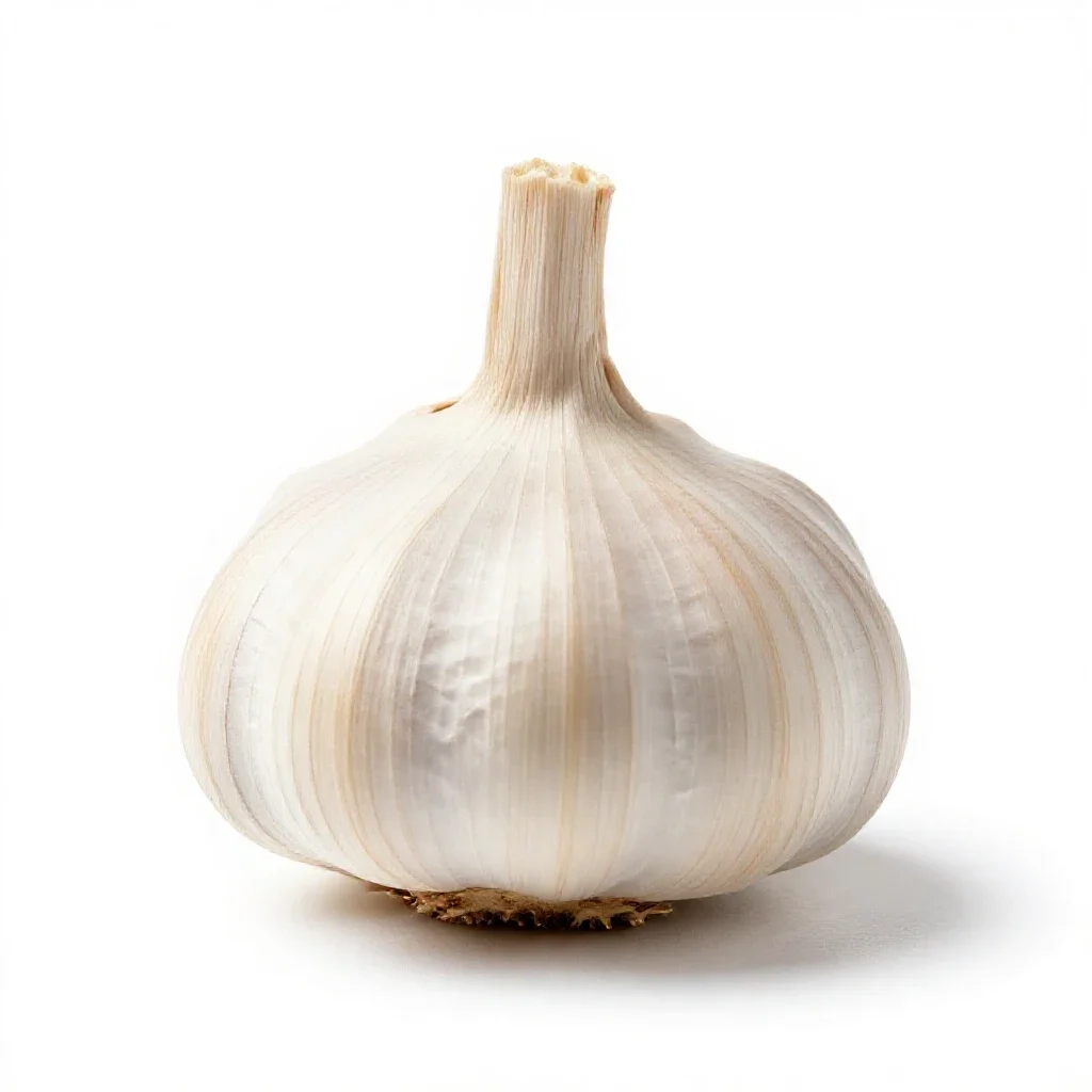 Bulb of garlic isolated on a white background
