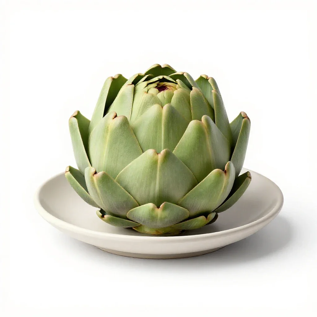 Globe artichoke isolated on a white background