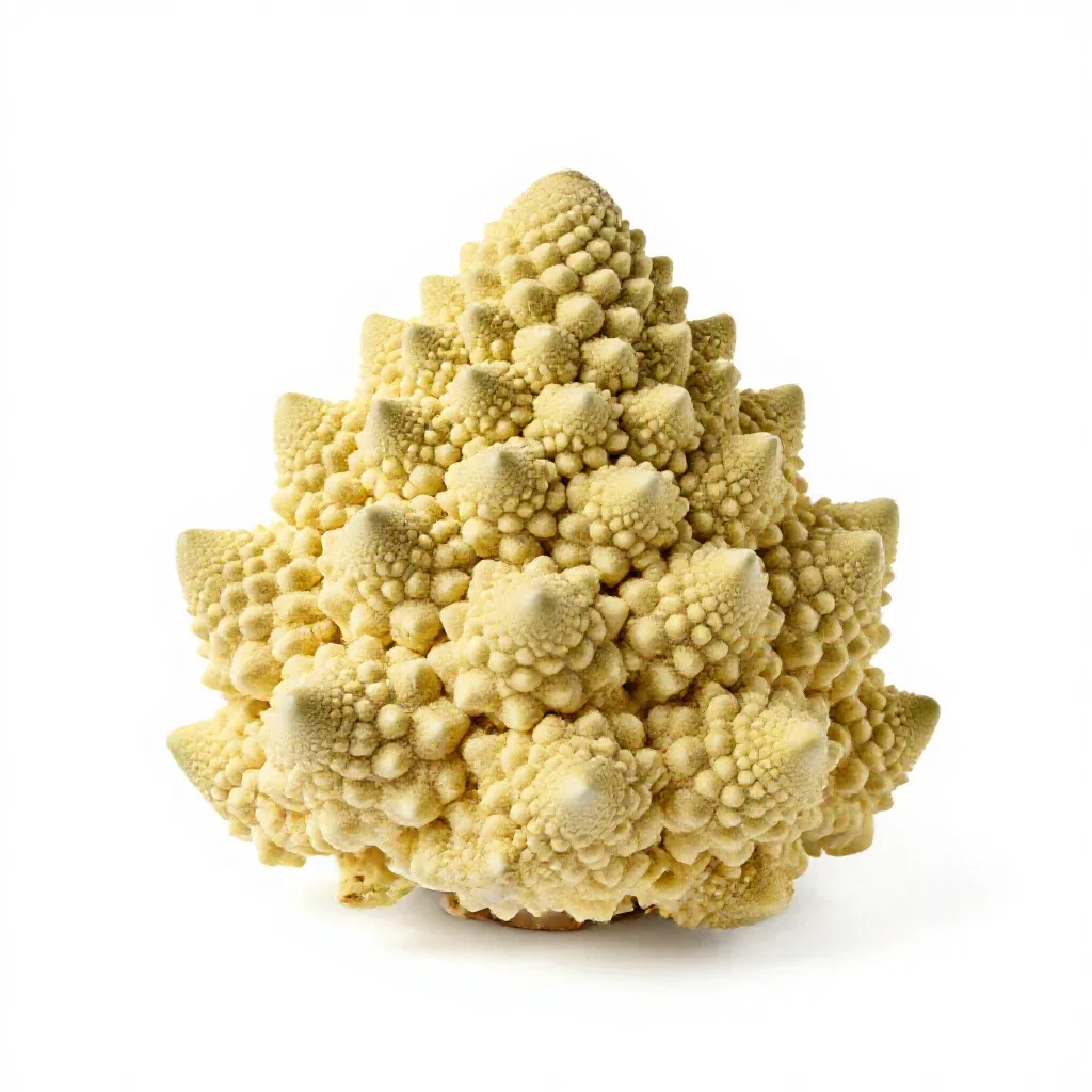 Head of romanesco isolated on a white background