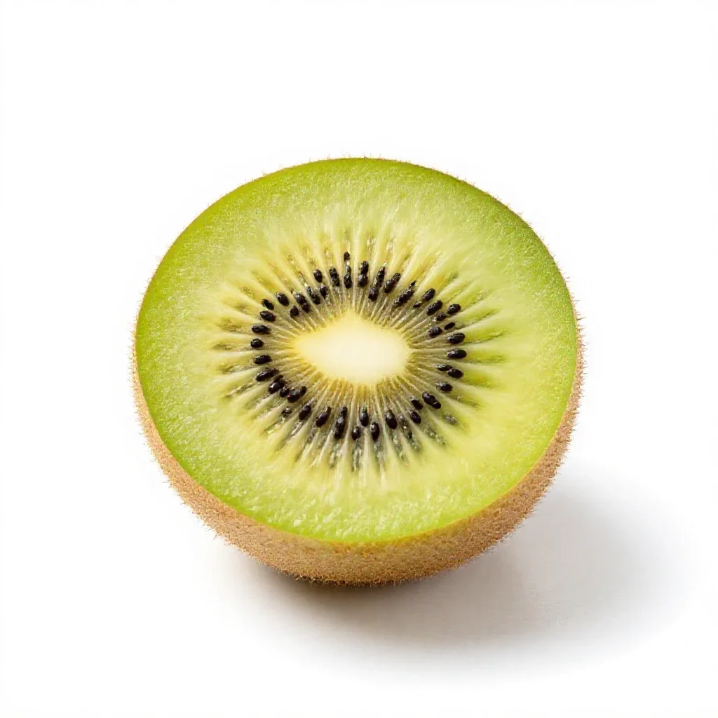 Kiwifruit sliced isolated on a white background