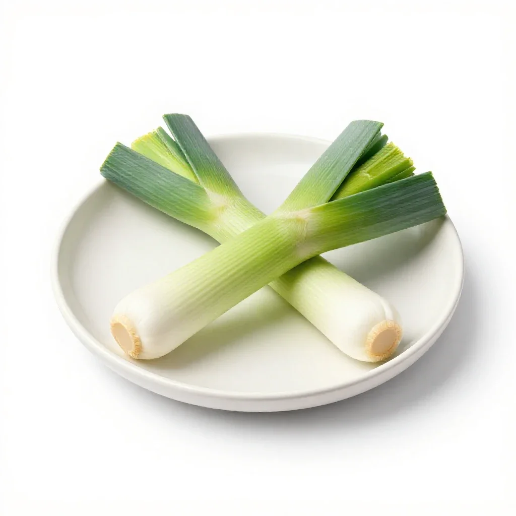 Leek isolated on a white background