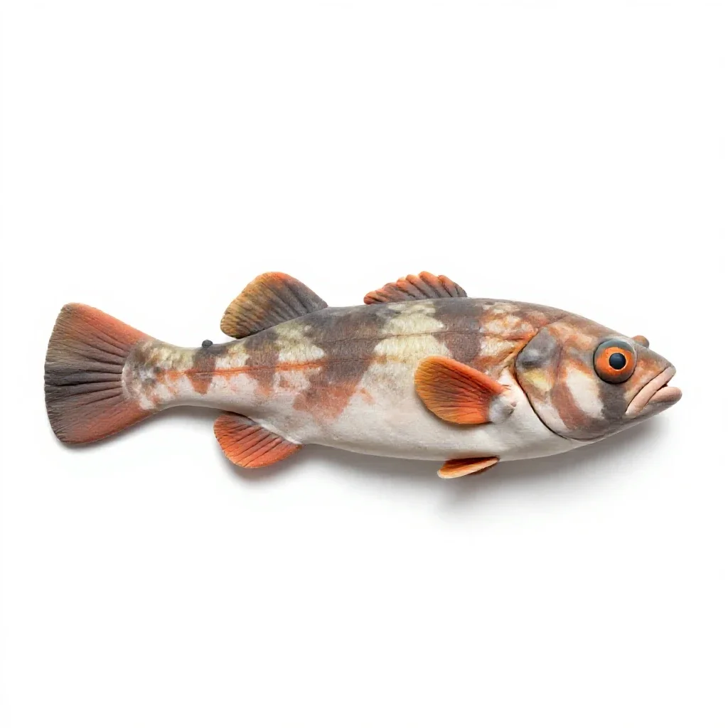 Barreleye fish isolated on a white background