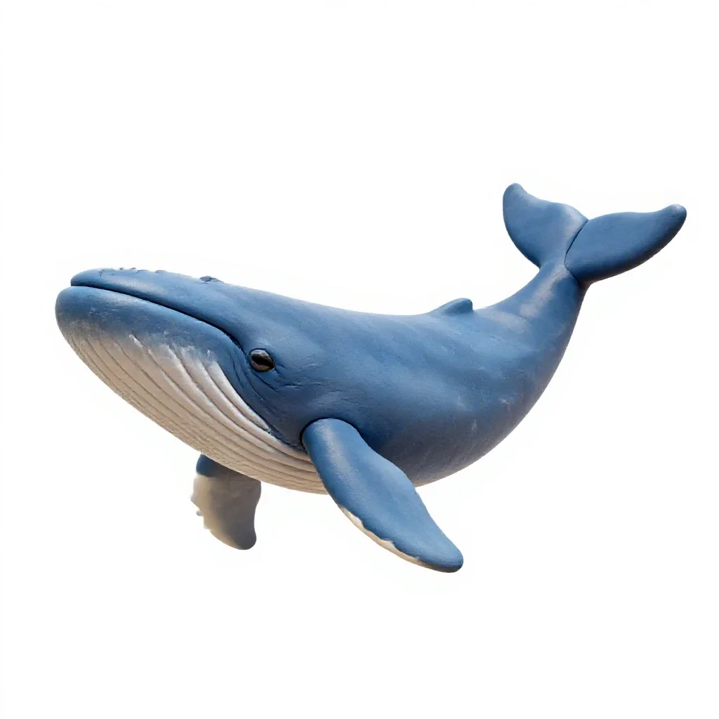 Blue whale isolated on a white background