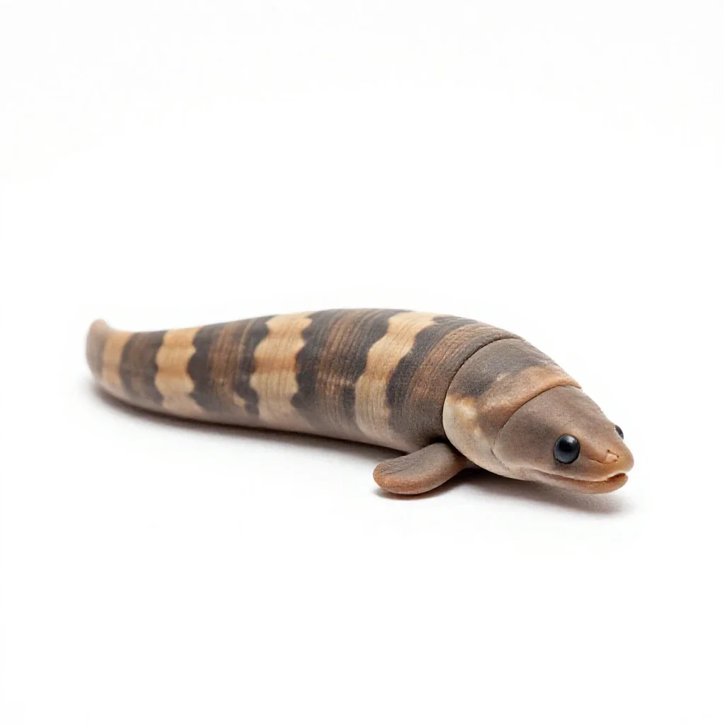 Garden eel isolated on a white background
