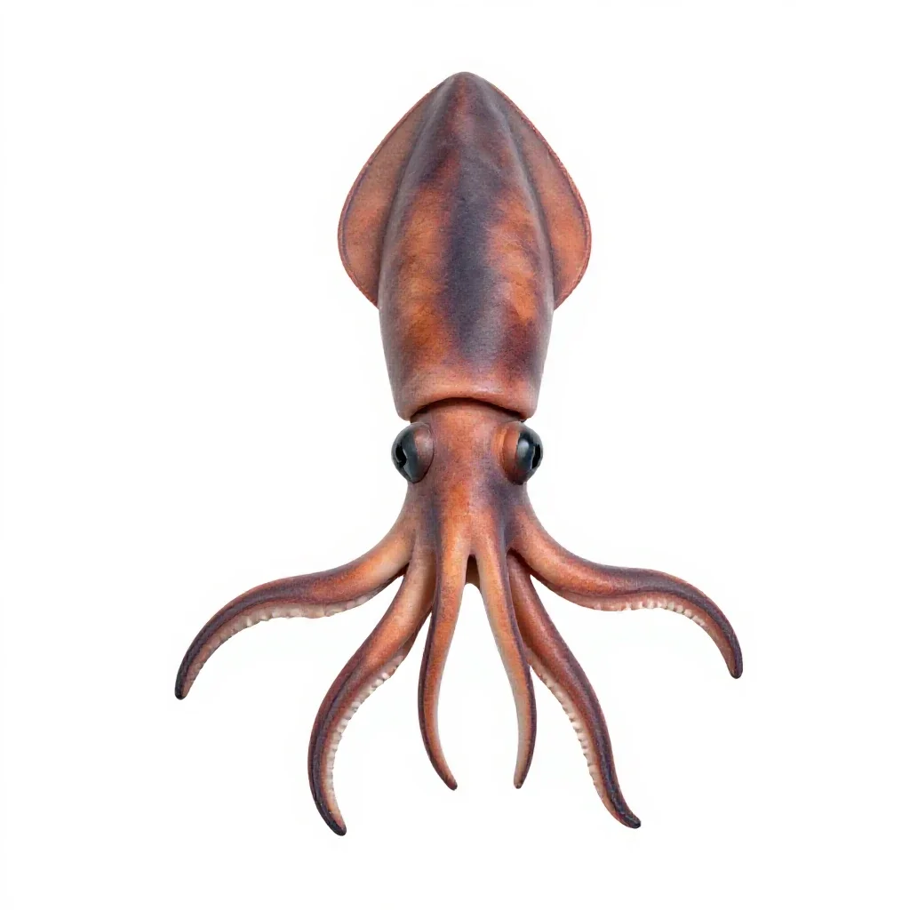 Giant squid isolated on a white background
