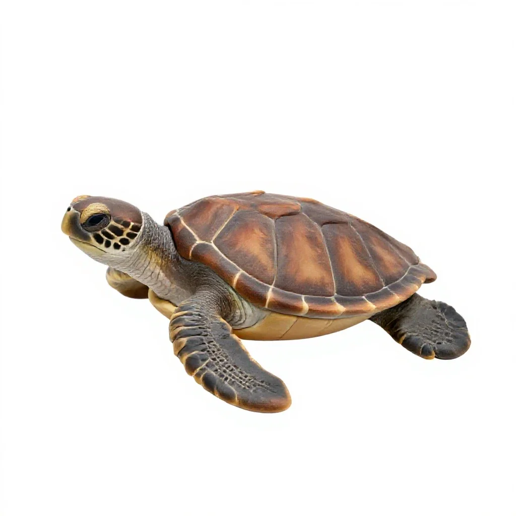 Leatherback turtle isolated on a white background