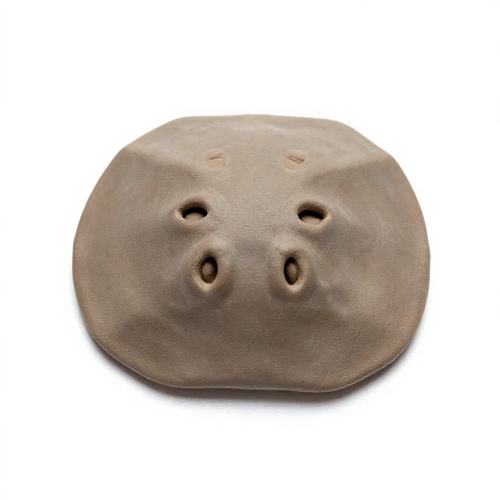 Sand dollar burrowing isolated on a white background