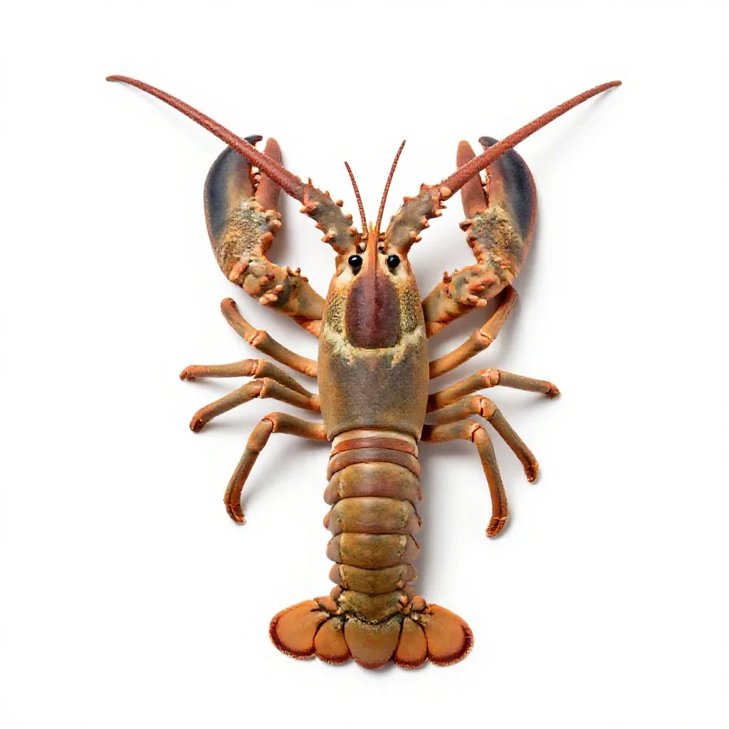Spiny lobster isolated on a white background