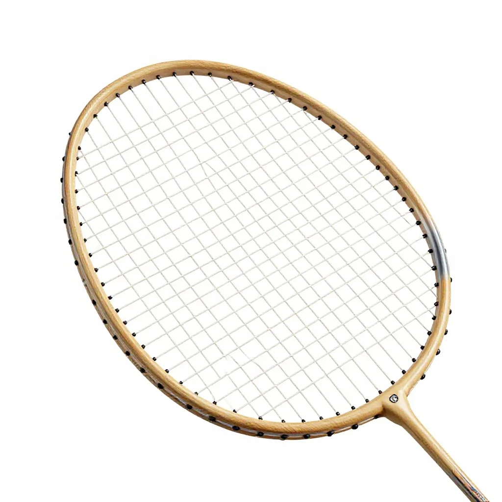 Badminton racquet isolated on a white background