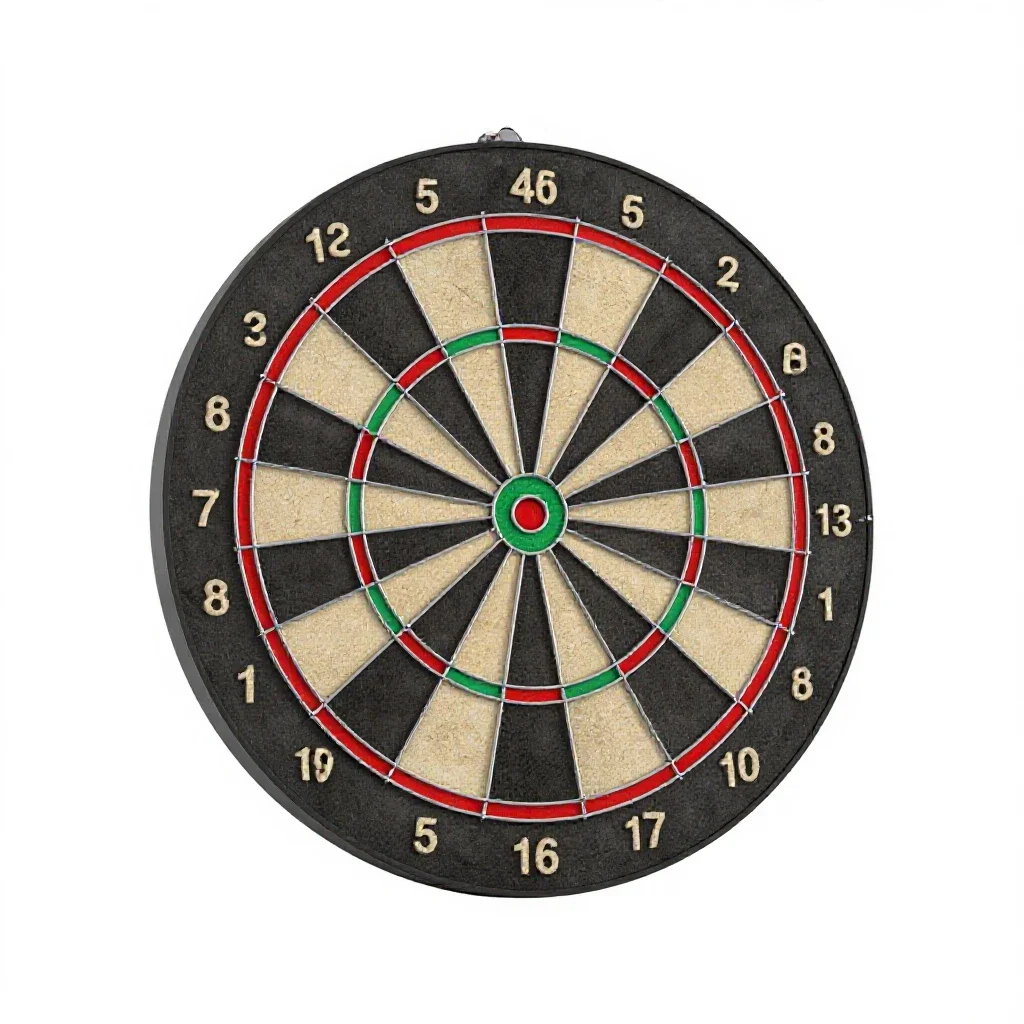 Dart board isolated on a white background