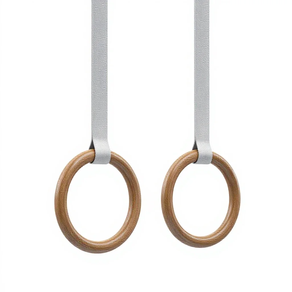 Gymnastic ring pair isolated on a white background