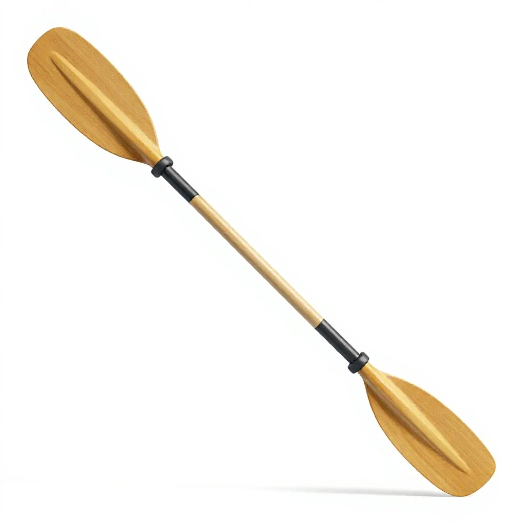 Kayak paddle isolated on a white background