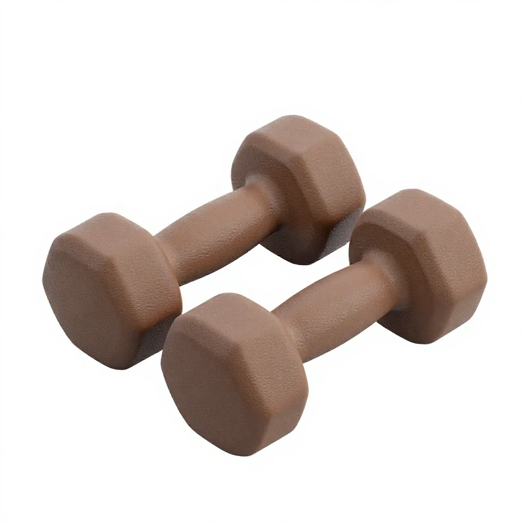 Pair of dumbbells isolated on a white background
